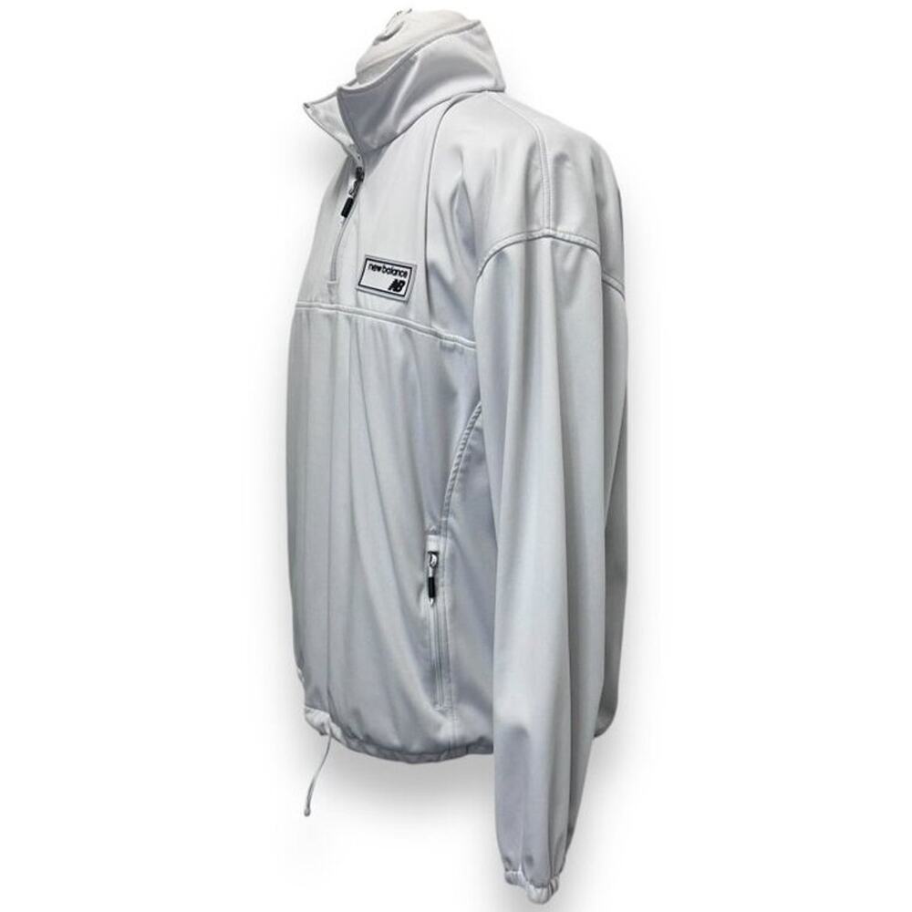New Balance Mens Quarter-Zip Active Athletic Pullover Jacket Light Gray XL - Picture 3 of 9